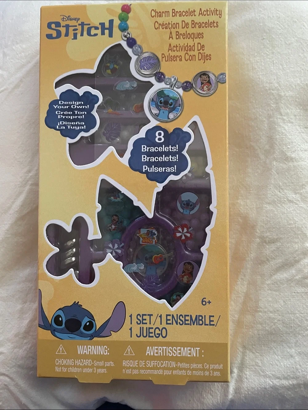 Disney Stitch Purple and Blue Charm Bracelet Activity Set
